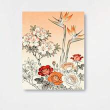 2D Plano, Pósters e Impresiones 1pc Pintura Decorativa Plana 2D, Sin Marco,  30X40/40X60, Arte Floral Tradicional de Oriente Asiático, Arreglo Floral Colorido Delicado, Ideal para Decoración del Hogar y Entusiastas del Arte, Colección de Dibujos de Artistas de Alta Calidad - Enmarcado - Ver 1