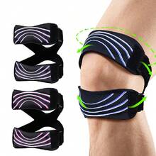 1pc Patellar Tendon Support Strap, Adjustable Knee Brace For Running, Basketball, Tennis, Gym - Multicolor - View 2