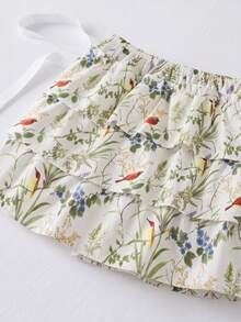 1 buah Sprei Tiga Lapis Motif Bunga, Burung, Ranting, dan Daun (1 buah), Menampilkan Desain Sederhana dan Klasik, Cocok untuk Pemakaian Sehari-hari. Terbuat dari Kain Poliester yang Nyaman dan Bernapas, Cocok untuk Semua Musim dan Sangat Sesuai - MultiWarna - View 6