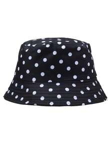 1pc Women's Polka Dot Print Bucket Hat, Wide Brim UV Protection Sun Hat, Suitable For Outdoor Sports And Activities, Beach, Vacation, New Fashion Unisex Sun Protection Foldable Wide Brim Sun Hat, Casual Versatile Bohemian Vintage Elegant Style, Polyester Fabric, Versatile, Beach Sun Hat, Cute Women's Personalized Sun Hat, Suitable For Daily Commute, Shopping, Outdoor Sports, Streetwear, Summer Multi-Functional Sun Hat. - Multicolor - View 6