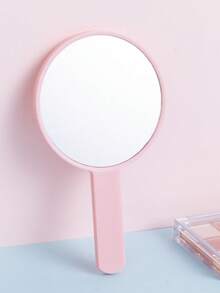 1Pc Round Make Up Mirror Handheld Makeup Mirror New Makeup Mirrors Sweet Girl Style Suitable For Carrying Around - Multicolor - View 7