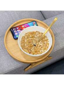 Sofa Arm Tray Couch Arm Clip Table Portable Couch Cup Holder Portable Sofa Armrest Tray For Snacks Drinks Remote Control Coffee - As the Picture - View 5