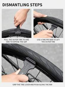 TOSUOD Professional Tire Lever, Bicycle Tire Pry Bar, Compatible With Mountain Bike And Road Bike, Strong Toughness, Durable, Easy To Operate, Easy To Remove Tires, Compact Size, Convenient To Carry And Store, Common Tool For Cycling Repair And Tire Patching, Emergency Repair Accessory For Bicycle Travel - Multicolor - View 9
