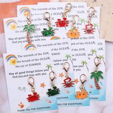 5pcs/10pcs Crab And Coconut Tree Party Keychain Set, Pocket Hug Token, Pocket Hug Gift Bag. Used For Car Keys, Backpacks, Phones And Other Small Accessories. Suitable For Travel Souvenirs, Beach, Pool Parties, Summer Outdoor, Commemorative Gifts, Birthday Parties, Friendship Gifts And More. Give To Your Friends, Family And Partners. - Multicolor - View 14