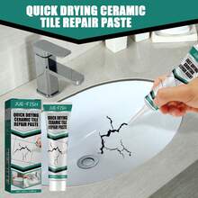 1 Set Fast-Drying Tile Adhesive, Tile Repair Paste, Bathtub, Marble, Furniture, Toilet Crack Repair (100ml) - A Set Of Toilet Crack Repair Paste 100ml - View 1