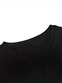 Printed Sports And Outdoor Products, Sports And Outdoor Clothing, Men's Sports And Outdoor Clothing, Men's Casual Sports Shirts And Tops, T-Shirts. - 黑色 - 查看 4