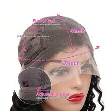 Body Wave 200% Density 13x4 HD Transparent Lace Frontal Human Hair Wigs 38 40 Inches Brazilian Pre Plucked With Baby Hair Water Wave Lace Front Wig For Women Natural Black - Natural Black - 查看 9