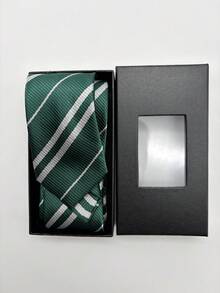 1PC Dark Green Gift Box Men's Fashion Business Formal Versatile Elegant Tie, Suitable For Business Workplace, Wedding, Party - Dark Green - View 11