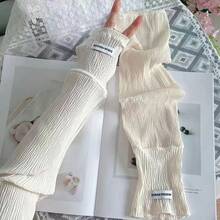 Women's Ice Silk Protective Sleeves, Simple Korean Style Solid Color, For Driving, Cycling, Outdoor Protection, Breathable Protective Sleeves. - DUMxiutao-pink - View 6