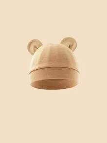1pc Newborn Baby Knitted Beanie Hat, Soft Knit, Minimalist, Breathable, Warm, Suitable For Newborn Baby Daily Wear - Multicolor - View 4