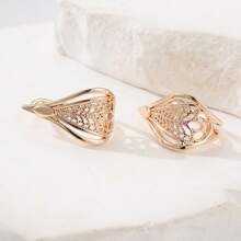 Vintage Hollow Water Drop Earrings, Elegant And Graceful, Perfect Gift For Holidays - Gold - View 6