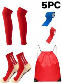 1 Pair Solid Color Football Over-The-Knee Leg Sleeves, Breathable Sweat-Absorbent, Comfortable Soccer Leg Warmers - Multicolor - View 13