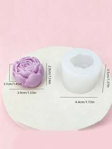 3D Handmade DIY Peony Rose Flower Bud Fragrance Wax Candle Silicone Mold Crafting Gift - White Silicone Mold - View 7