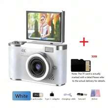 Portable Dual Front And Rear Lens High-Definition Pixel Digital Camera, 180° Flip Screen, With Filter Function, Suitable For Students - Graduation Gift - Holiday Gift (Includes 800mAh Rechargeable Battery) - View 12