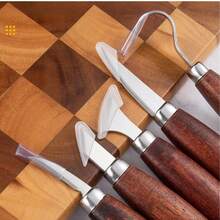 Walnut Wood Carving Knife Set With Curved And Straight Blades, Hand Carving Pattern Tools, Wood Shaving And Scraping Knives, Kitchen Carving Knives, Pumpkin Carving Knives - Carving Knife - View 1