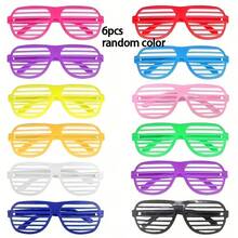 6/12pcs Shutter Frame Glasses, Colorful 80s And 90s Party Accessories, Birthday Party Supplies, Colorful Holiday Novelties, Plastic, No Power Required, Costume Party Glasses, Lensless Party Decoration Glasses, Random Color - View 9