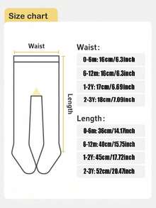 6 Pairs Girls' Simple Cute Solid Color And Bear Pattern Combination Tights, Tight Leggings Suitable For Spring, Autumn And Transitional Seasons, Daily Basic Style, Suitable For 0-3 Years Old Babies - Multicolor - View 8