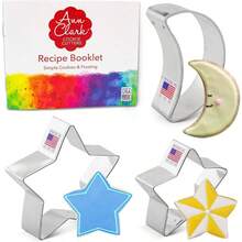 Cutter Set - 3 piece - Crescent Moon Stars - - Tin Plated Steel - inicial - Ver 1