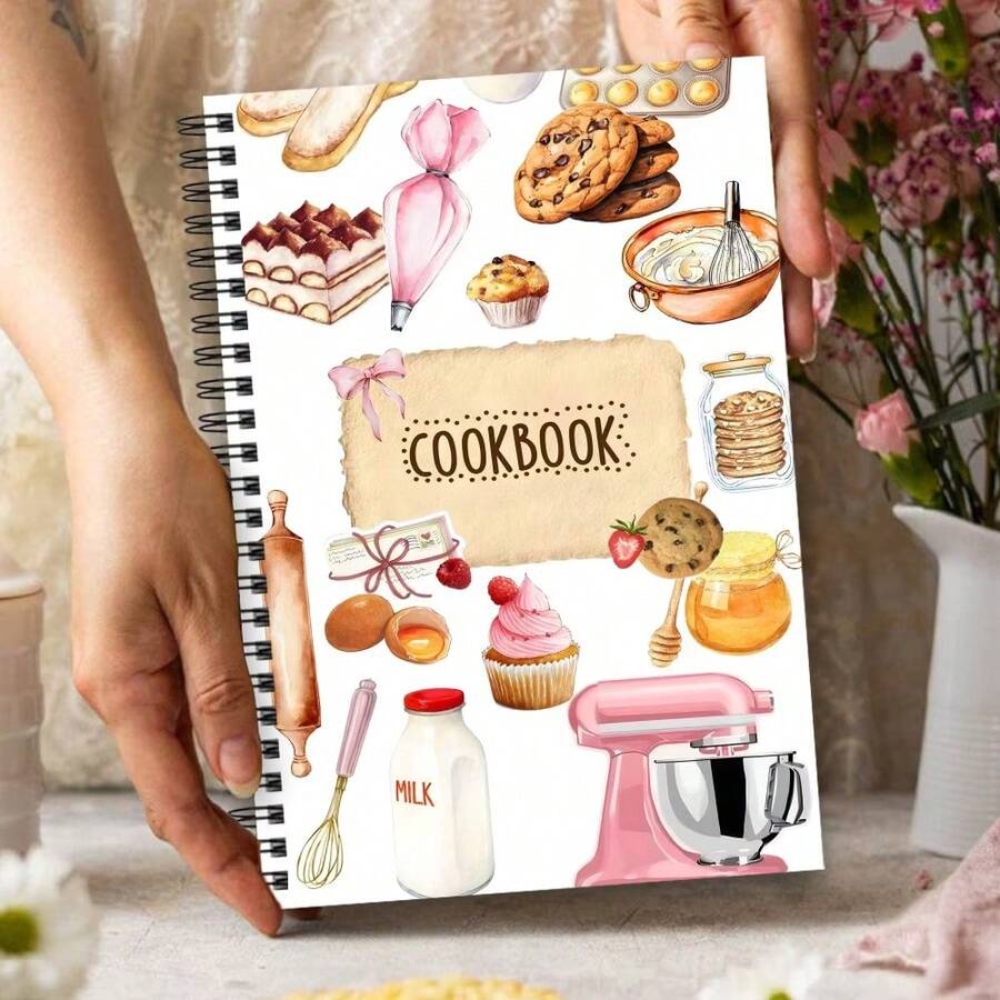1 Book Perfect Home Recipes - Homemade Baking Desserts, Cupcakes, Tiramisu And Other Recipes | Includes Baking Tools And Cooking Notebook - B - View 1