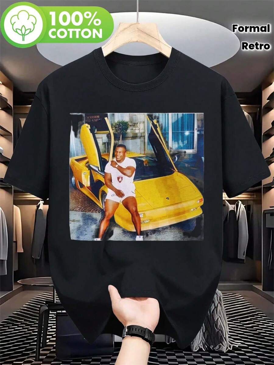 Men Sports Tees & Tanks - Black - View 1