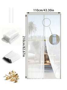 Magnetic Screen Door, Magnetic Closure, Insect-Proof & Breathable, Thickened Mesh, Pet-Friendly, Suitable For Front Door, Sliding Door, Fly Screen, Fly Curtain, RV Accessories, Fly Net, Mosquito Net, Screen Door, Fly Net/Insect-Proof Screen - Multicolor - View 20