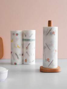1 Roll (200 Sheets)/100/50 Sheets Ultra Soft Microfiber Non-Woven Multi-Purpose Kitchen Paper Towel Roll - Washable, Reusable, Kitchen Towels, Suitable For Kitchen, Bathroom, Outdoor - Perfect For Party Cleaning And As A Gift, Bathroom Essential - Multicolor - View 5