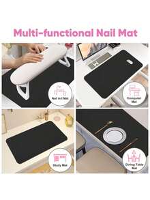1pc S/M/L Nail Art Desk Mat, Double-Sided PU & Washable Flannel, Foldable Wrist Rest, Suitable For Nail Art & Mouse Pad, Waterproof Salon Mat. Office, Studio, Spa, Dorm. DIY Enthusiasts, Students, Gamers. Christmas, Birthday, Halloween, New Year's Gifts. - Multicolor - View 5
