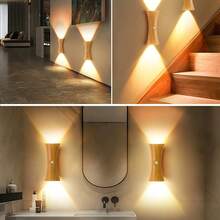 LED Motion Sensor Wall Light, Decorative Wall Lamp Lighting, Wireless USB Sensor Night Light, Wireless LED Wall Light, Rechargeable Magnetic Night Light, Suitable For Hallway, Kitchen Cabinet, Wardrobe And Room Decoration - Hourglass Shape - View 10