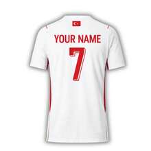 1pc Turkiye Soccer Fan 3D-Shirt Custom Name Number Jersey Red Tee - Black - View 4