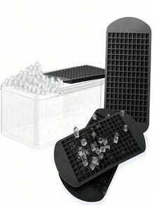 1pc 160-Cavity Silicone Ice Cube Tray, Ice Mold, Ice Maker, DIY Mini Ice Cube Mold, Kitchen Accessory, Easy Release Multi-Cavity Silicone Ice Tray, Suitable For Cocktails And Whiskey Ice Cubes, Frozen Mixes, Making Ice Cubes And Pudding, Beverage Ice Cubes And Ice Balls, Suitable For Home, Bar, Club And Outdoor Use, Silicone Mold - Multicolor - View 9