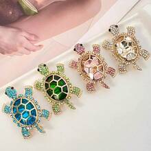 Creative Fashion Turtle Brooch Niche Design Animal Brooch Corsage Pin Exaggerated Suit Coat Sweater Clothing Chest Decoration - Turtle Brooch - View 1
