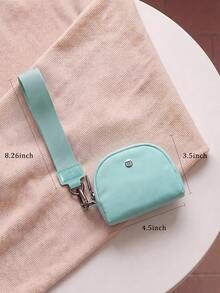 Mini Zip Around Wristlet Wallets For Women -KeyChain Wallet With Detachable Dual Pouch Wristlet -Key Chain Coin Purse Small Wallets - TF Blue - View 4