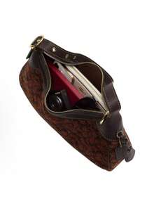 Coach Ella 35 Women's Shoulder Bag Hobo Purses Zipper Bag - 深棕色 - 查看 7