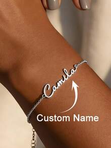 Gelang Topi Wisuda dengan Nama yang Dipersonalisasi, Gelang Wanita, Perhiasan Wisuda Stainless Steel Ukir Kustom, Hadiah Wisuda Minimalis dari Stainless Steel untuknya - MultiWarna - View 3