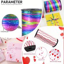 One Roll, 100 Yards Of Rainbow Metallic Balloon String, Suitable For Party Decorations, Craft Items, Floral Shops, Weddings, Balloon Strings, Gift Packaging, Made Of Plastic Material - View 8