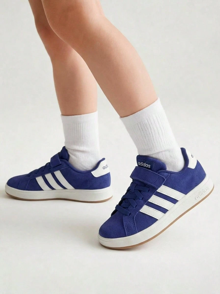 Adidas Grand Court 00s Kid's Sneakers JH6180 - Blu semilucido / Bianco sporco / Gomma - Visualizzare 1