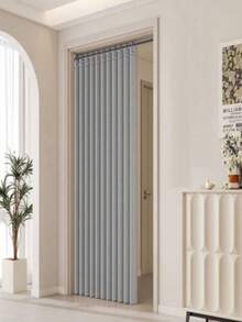 1pc Foldable Blind Curtain | Windproof Partition Curtain | Comes With Hooks And Storage Straps | Modern Polyester Fiber Material Design | Suitable For Living Room, Bedroom And Kitchen | Multiple Colors And Sizes Available | Easy To Maintain | Elegant Living Room Curtain | Bedroom Partition Curtain | Foldable Design | Smooth Touch - Door Curtain - View 7