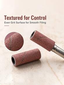 200-Piece/ Box Mini Sanding Bands (80#, 120#, 180#, 240#) + 2 Mandrel (3mm) - Electric Nail Drill Bits, Nail Art Accessories & Tools, Cuticle Remover, Nail Supplies - Brown - View 4