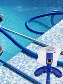 1pc ABS Plastic Handheld Pool Cleaner With Water Spray Device, Underwater Leaf Removal Tool, Brush, Flexible Hose Connector And Portable Storage Bag. Suitable For Cleaning Pool Floors. Standard Interface, Suitable For Cleaning Pool Debris. - Cleaning Brush - View 4