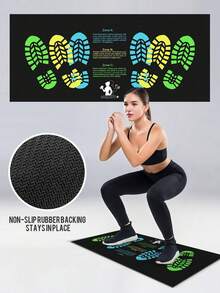 Anti-Slip Wear-Resistant Squat Training Mat Heavy-Duty Fitness Mat For Beginners Ergonomic Portable Yoga Mat For Workouts Squat Guide Mat Leg And Abdominal Training Mat Weight Loss For Pilates Equipment Home Exercise Set Walking Pad Gym Workout Sets - Multicolor - View 11