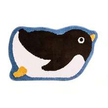 1pc Sliding Penguin Shaped Floor Mat, Decorative Rug, Bedroom Decor, Floor Mat, Carpet, Home Decor, Living Room Rug, Small Living Room Rug, Bedroom Rug, Living Room Home Decor, Outdoor Rug, Washable Carpet - Multicolor C - View 7