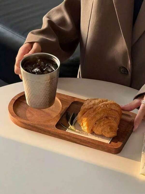 1 pieza Bandeja vintage para desayuno, café y té, bandeja para té de leche seco, juego de té de la tarde, plato para pan y postres, apto para hogar, restaurante y cocina, bandeja portátil para camping al aire libre, regalo para familia y amigos, regalo de vuelta a la escuela, regalo de Navidad, regalo de inauguración de casa