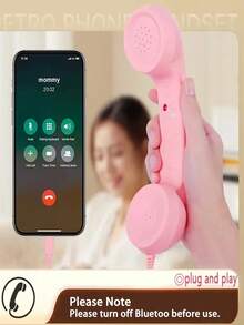 سماعة هاتف ريترو، سماعة هاتف ريترو جديدة بنمط Type-C، سماعة هاتف ريترو بنمط Type-C للخطوط الأرضية للهواتف المحمولة والمؤتمرات المرئية والمكالمات والاجتماعات - مشاهدة 3
