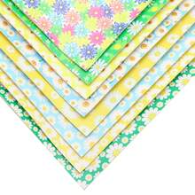8 Pcs/Set Lembaran Kulit Sintetis Seri Musim Semi Motif Bunga Daisy, Kain Kulit Sintetis Bertekstur Halus untuk Proyek Kerajinan DIY seperti Anting, Pita Rambut, dan Dekorasi. - bawaan - View 2