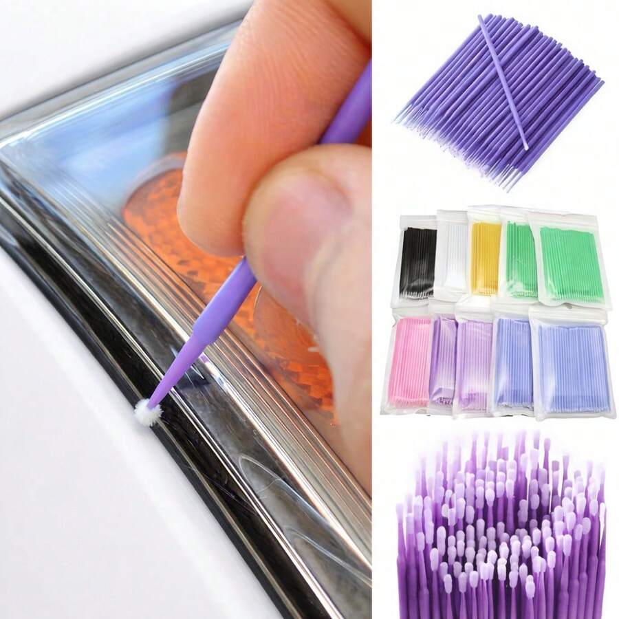 50/100 buah Sikat Pembersih Celah Sekali Pakai dengan Kepala yang Dapat Diganti - Set Sikat Pembersih Detail Serbaguna, Cocok untuk Kamar Mandi, Dapur, Ruang Tamu, Balkon - Ideal untuk Sudut Toilet, Rel Jendela, Rel Pintu, Keyboard - Biru