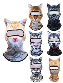 1 cái/2 cái Mũ trùm đầu bảo vệ mặt họa tiết động vật 3D unisex, mũ thể thao dưới nước ngoài trời vui nhộn, mũ trùm đầu động vật chống nắng (kiểu mèo, chó), phù hợp cho đi chơi hàng ngày, du lịch, leo núi, trượt tuyết - Phong cách D - Xem 29