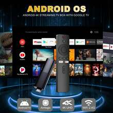 I96 D9 TV Stick, Ultra HD 4K UHD ATV, Equipped With [2GB RAM+16GB ROM], Dual-Band WiFi Voice Remote Assistant Built-In, Android ATV Driver Plug-And-Play Smart TV, Suitable For Android TV Stick, TV And Projector 4K HD Streaming Device - Black - View 3