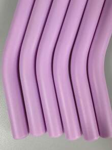 1/6pcs Reusable Silicone Straw Tips - 6 Pack, 5/16 Inch, Flexible Bent Design - Suitable For Smoothies And Cold Drinks, Cup Accessories - Multicolor - View 19