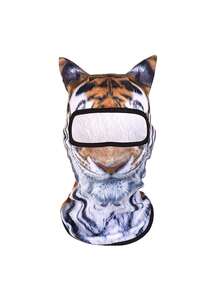 1pc Unisex 3D Animal Pattern Protective Face Mask Hood, Fun Outdoor Water Sports Hat, Sun Protection Animal Head Cover (Cat, Dog Styles), Suitable For Daily Outings, Travel, Hiking, Skiing - Style Y - View 37