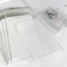 100/200/300/400個白色蕾絲網格自黏式珠寶禮品袋，適用於生日、婚禮新娘禮品袋、派對伴手禮、珠寶收納 - 包裝袋 - 查看 7